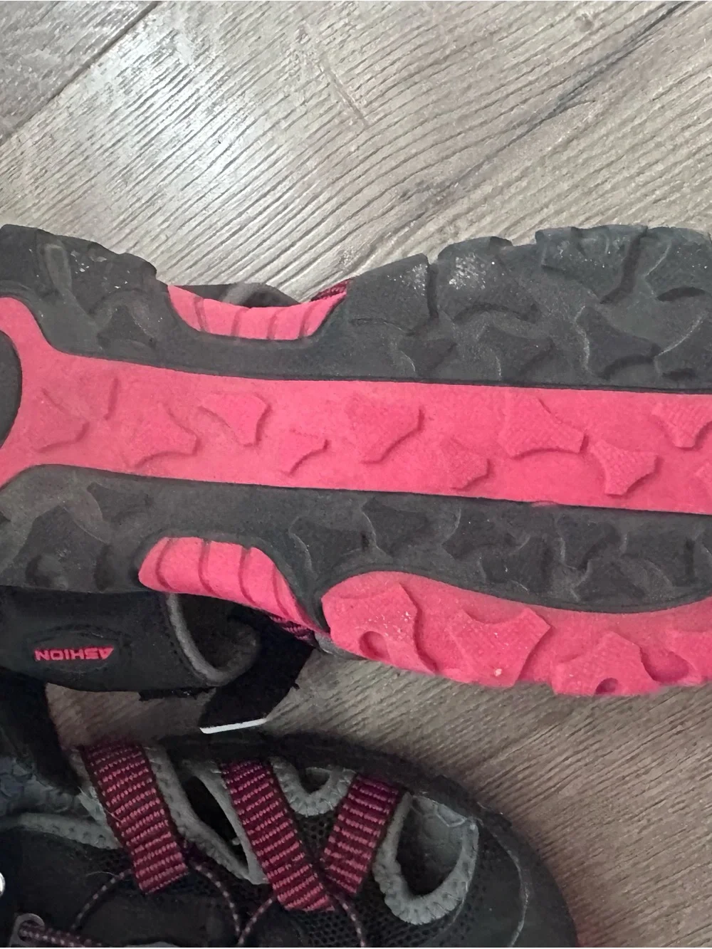 Kids' Black and Red Active Sandals